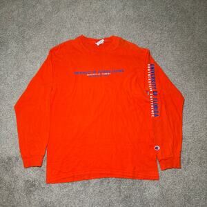 Vintage Champion Brand Florida Gators T Shirt Mens Size M Orange Long Sleeve